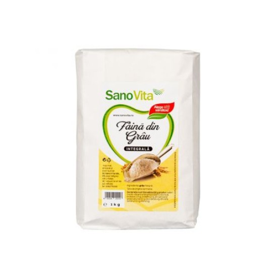 Făină integrală de grau 1kg, SanoVita