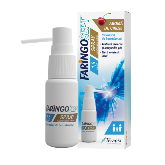 Faringosept, 1.5 mg/ml spray bucofaringian 30ml, Terapia