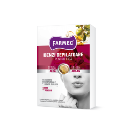 Farmec benzi depilatoare pentru fata cu ceara alba si argan