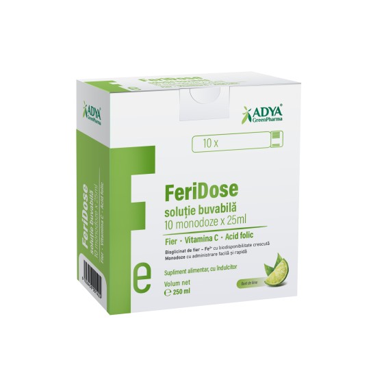 FeriDose, solutie buvabilă, 10 monodoze x 25ml, Adya Green Pharma