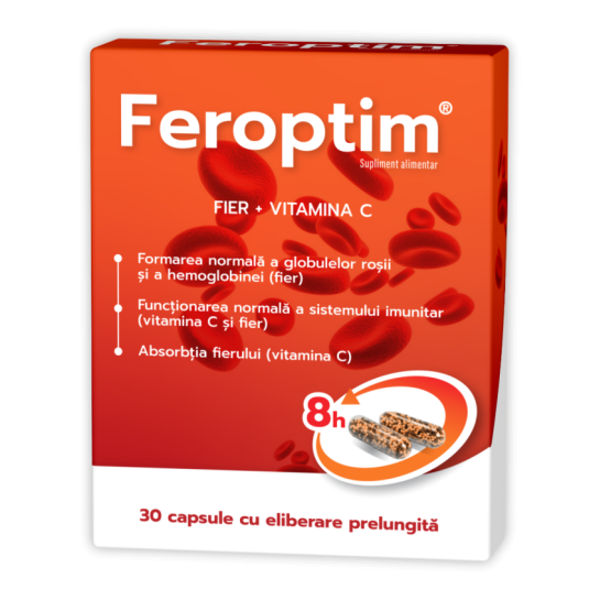 Feroptim RETARD, 30 capsule cu eliberare prelungită, Zdrovit