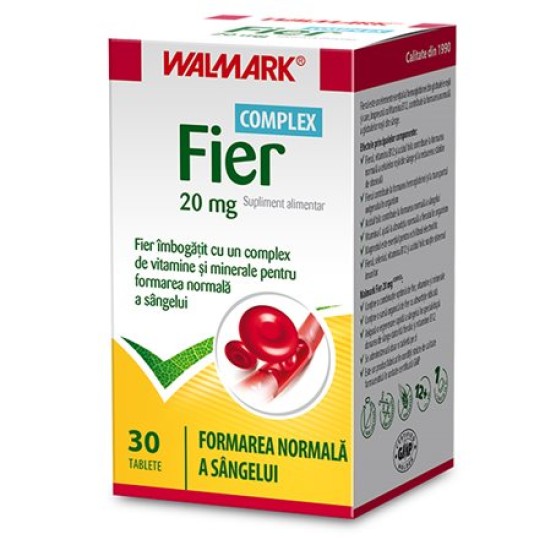 Fier complex 20mg, 30 tablete, Walmark