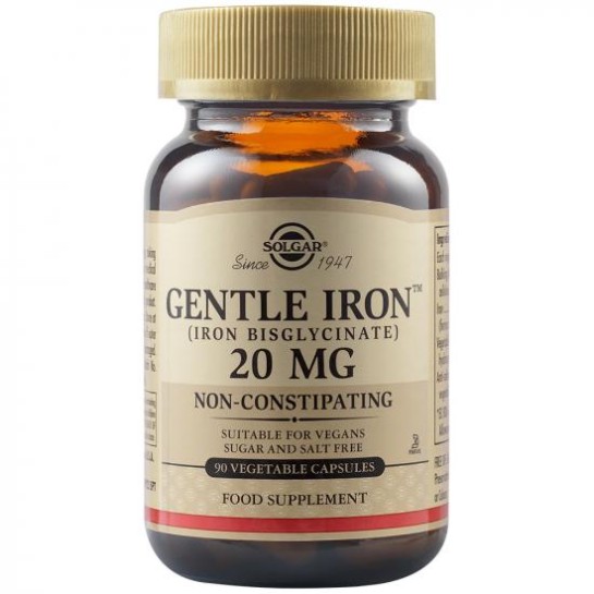 Gentle Iron, Fier cu actiune blanda 20 mg, 90 capsule, Solgar