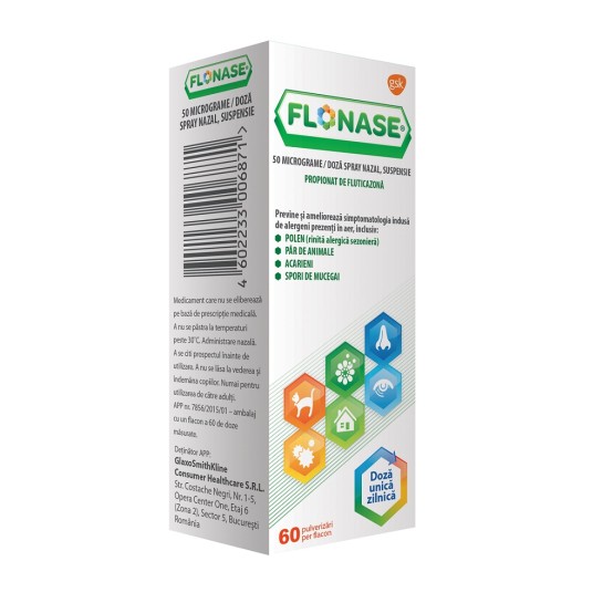Flonase 50 micrograme/doza spray nazal suspensie