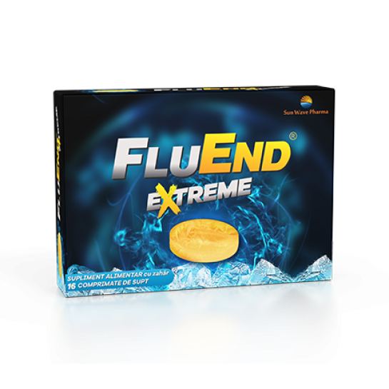 FluEnd Extreme mentă, 16 comprimate, Sun Wave Pharma