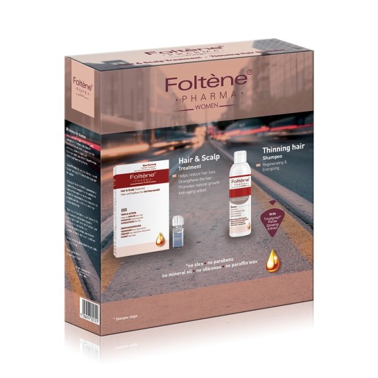 Foltene fiole tratament pentru femei + sampon caderea parului femei 200 ml