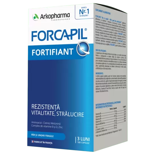 Forcapil Arko pentru Par si Unghii, 180 capsule