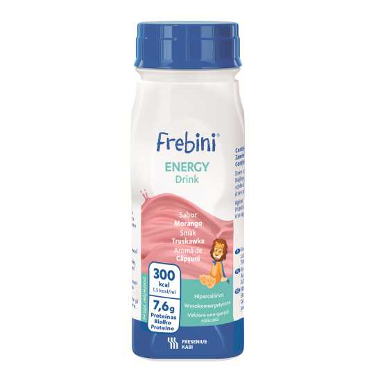 Frebini Energy căpsuni, băutura energizantă, 4 x 200ml, Fresenius Kabi