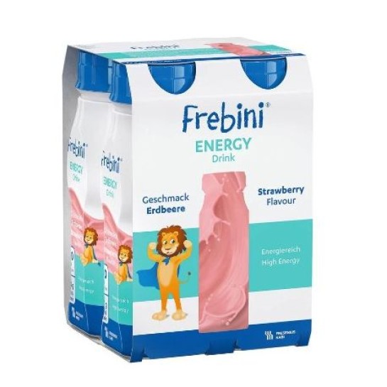 Frebini Energy căpsuni, băutura energizantă, 4 x 200ml, Fresenius Kabi