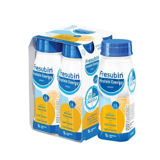 Fresubin Protein Energy Drink, băutură energizantă, fructe tropicale, 4 x 200ml, Fresenius Kabi