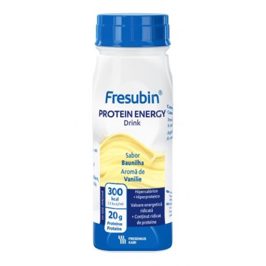 Fresubin Protein Energy Drink, băutură energizantă vanilie, 4 x 200ml, Fresenius Kabi