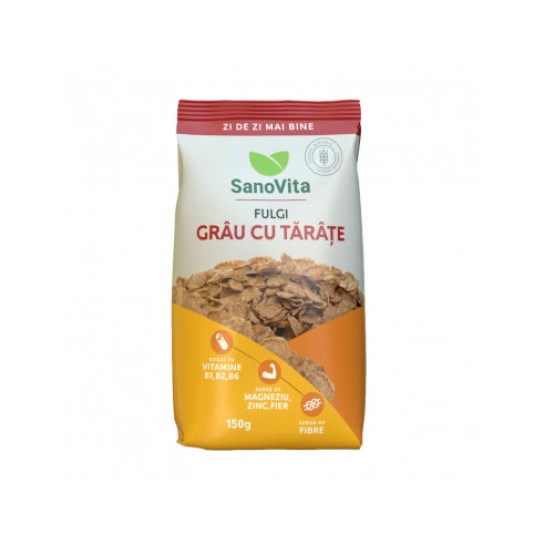 Fulgi de grau cu tărate 150g, SanoVita