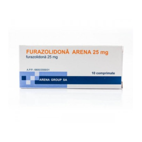 Furazolidona Arena 25mg, 10 comprimate