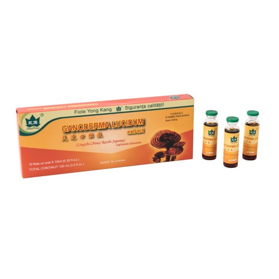 Ganoderma lucidum, 10 fiole, 10 ml, Yong Kang