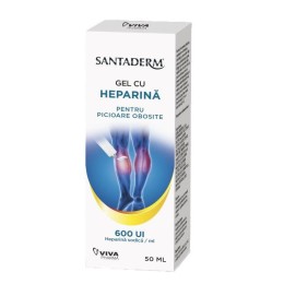 Gel cu Heparina 600UI Santaderm, 50ml, Viva Pharma