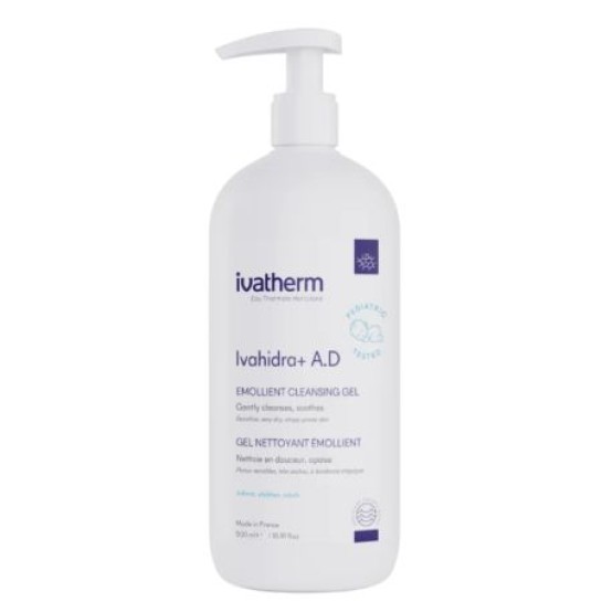 Gel de spălare emolient Ivahidra+ A.D, 500ml, Ivatherm 