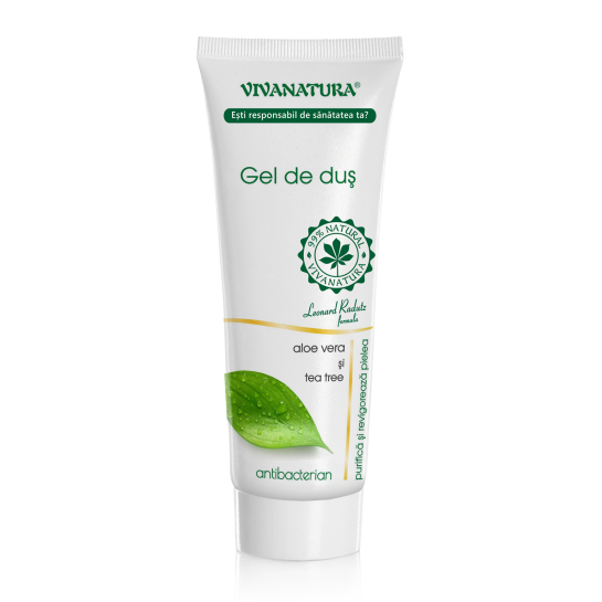 Gel dus antibacterian cu aloe vera si tea tree, 250 ml, VivaNatura