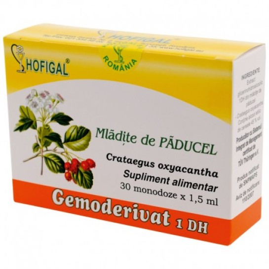 Gemoderivat păducel mlădite, 30 doze, Hofigal
