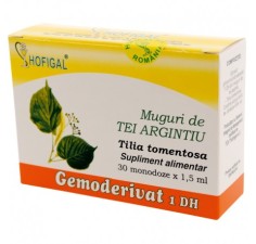 Gemoderivat tei argintiu muguri, 30 doze, Hofigal