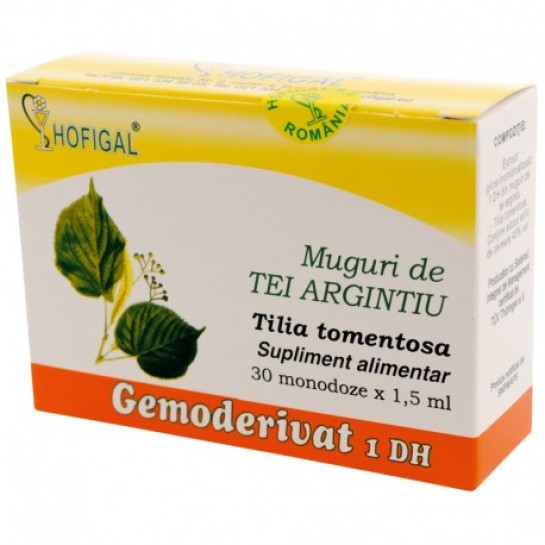 Gemoderivat tei argintiu muguri, 30 doze, Hofigal