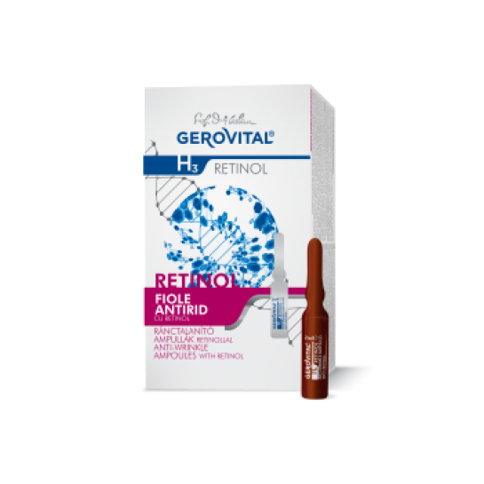   Gerovital H3 Retinol,Fiole antirid cu retinol 10x2ml 