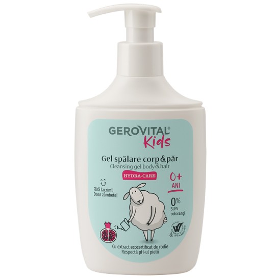 Gerovital Kids, gel corp si păr hydra-care, 300ml, Farmec