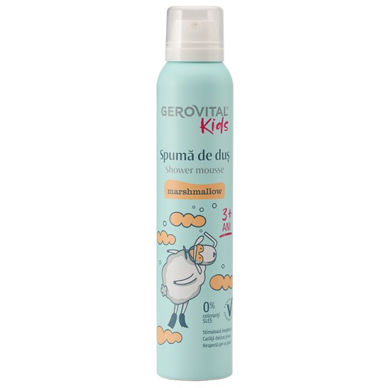Gerovital Kids, spumă de dus Marshmallow, 200ml, Farmec