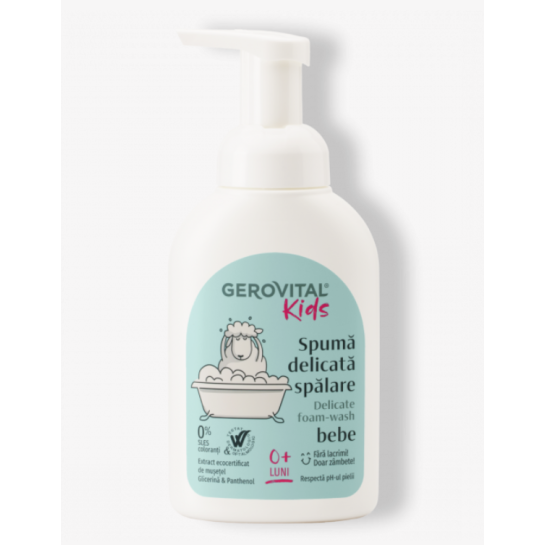 Gerovital Kids, Spumă Delicată Spălare Bebe 300ml 