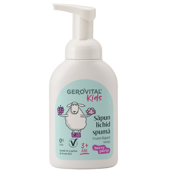 Gerovital Kids, săpun lichid spumă berry party, 300ml, Farmec