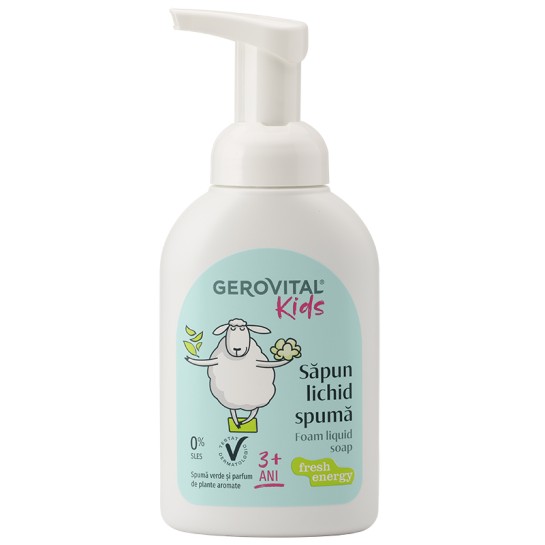 Gerovital Kids, săpun lichid spumă fresh energy, 300ml, Farmec