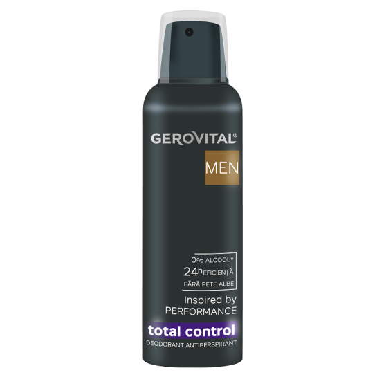 Gerovital Men, deodorant antiperspirant total control, 150ml, Farmec