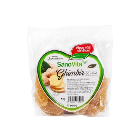 Ghimbir confiat 100g, SanoVita