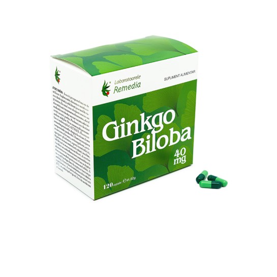 Ginkgo biloba 40mg, 120 capsule, Remedia