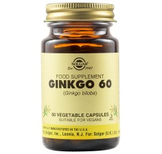 Ginkgo Biloba 60mg, 60 capsule, Solgar