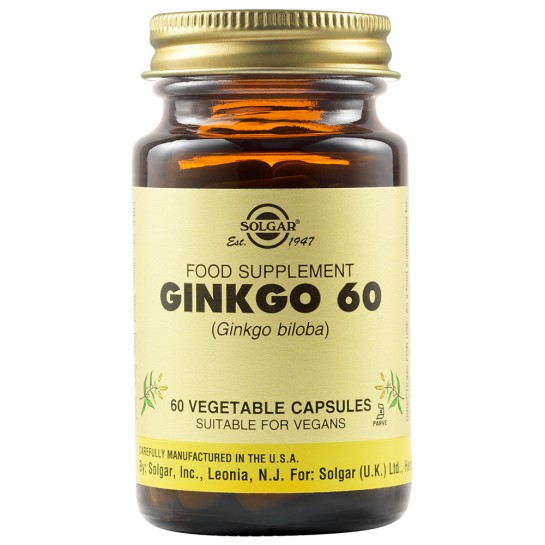 Ginkgo Biloba 60mg, 60 capsule, Solgar