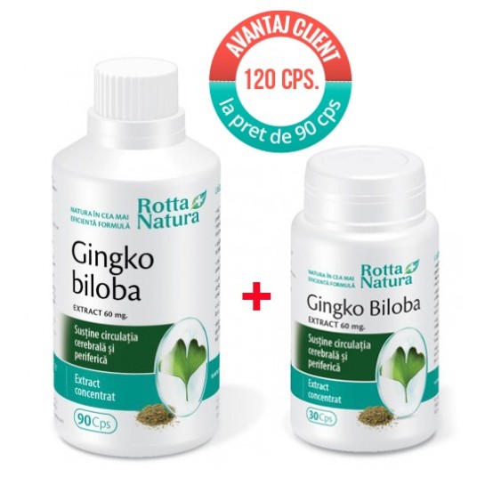 Ginkgo biloba extract 60mg 90+30cps Rotta Natura