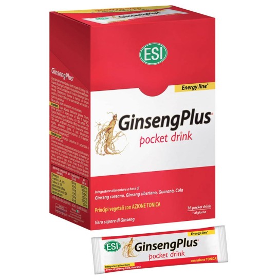 Ginseng Plus Pocket Drink, 16 plicuri x 10 ml, Esi Spa