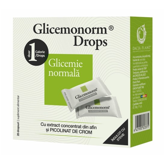 Glicemonorm drops 20 dropsuri, Dacia Plant