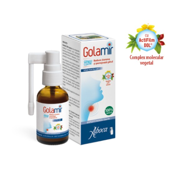 Golamir 2Act spray pentru adulti, 30ml Aboca