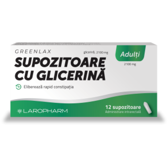 Greenlax supozitoare cu glicerină - adulti