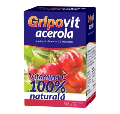Gripovit Acerola, 60 comprimate de supt, Zdrovit