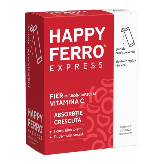 Happyferro Express, 20 de plicuri cu granule orodispersabile, Fiterman 