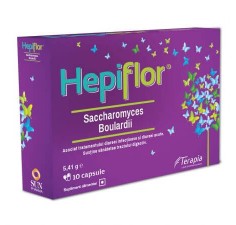 Hepiflor saccharomyces boulardii 250mg, 10 capsule, Terapia