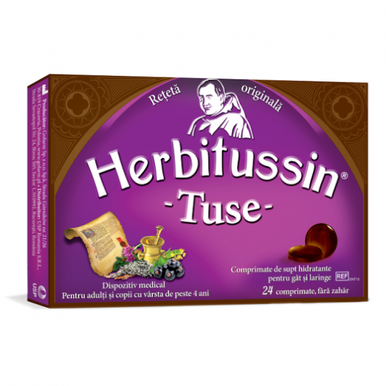 Herbitussin Tuse, 24 comprimate