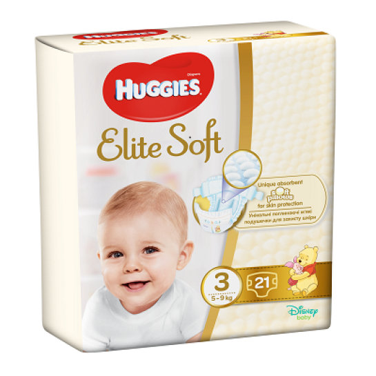 Huggies Scutece elite soft nr. 3 (5-9 kg)