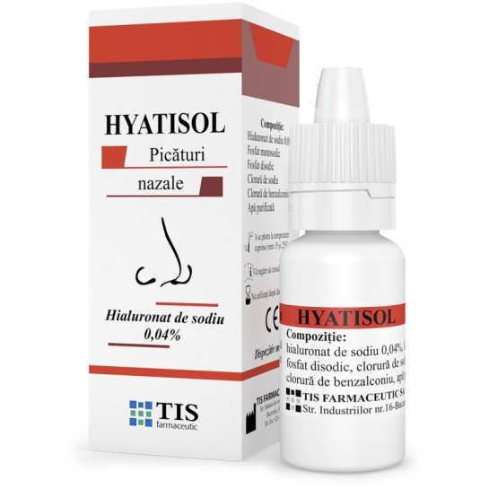 Hyatisol, picături nazale, 10 ml, Tis