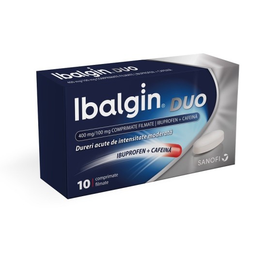 Ibalgin duo 400mg/100mg, 10 comprimate filmate, Sanofi