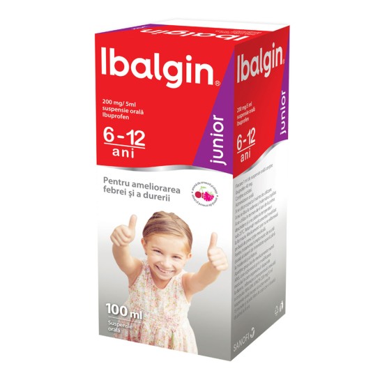 Ibalgin junior 200mg/5ml, suspensie orală 100ml, Sanofi