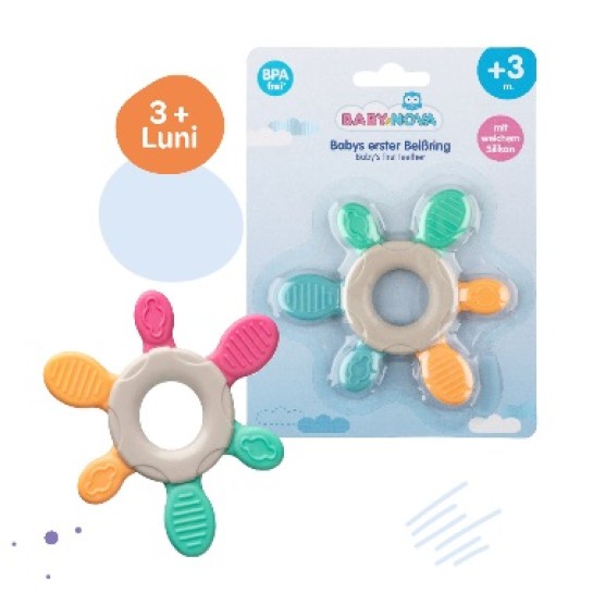 Inel dentitie cu piese de silicon, Babynova