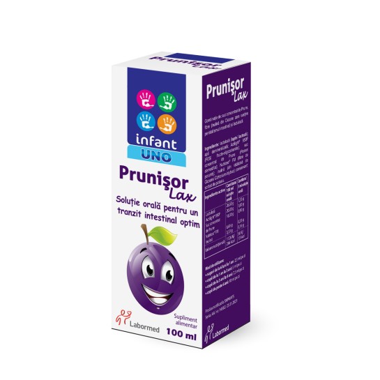 Infant Uno Prunisor Lax, 100ml, Labormed. Supliment alimentar pentru un tranzit intestinal optim.